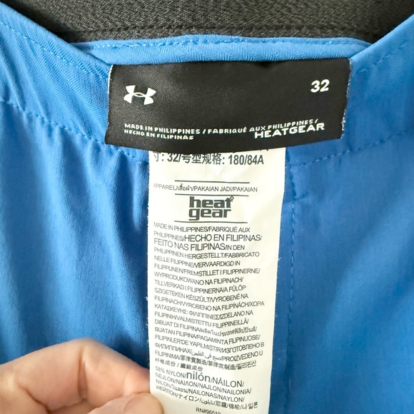 Under Armour HeatGear Athletic Shorts in Bright Blue Size 32 - Picture 5 of 6